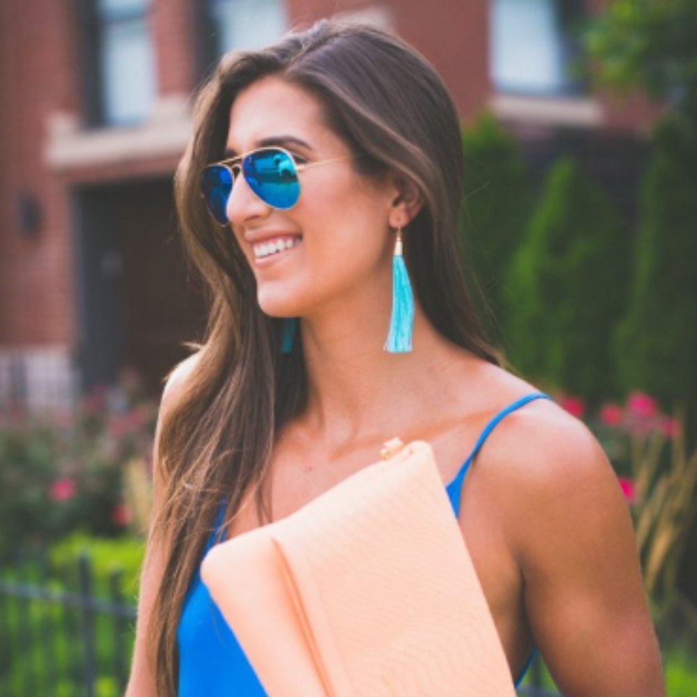 Beautiful Long Tassel Earring Fashion Yellow - Picture 13 of 16
